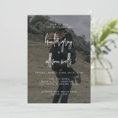 Moderne Einladung zur Hochzeit von Fotos (Stehend Vorderseite)