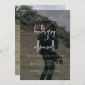 Moderne Einladung zur Hochzeit von Fotos (Vorne/Hinten)