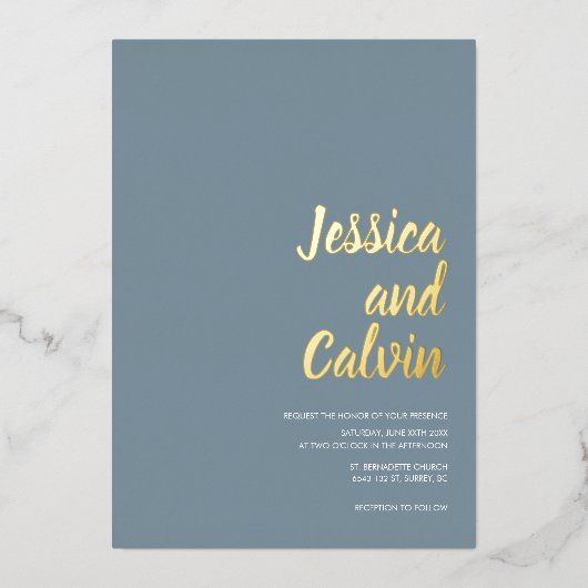 Moderne Einladung zur Hochzeit von Minimalistische (Vorderseite)