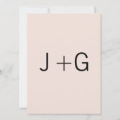 Moderne Einladung zur Hochzeit von Monogrammen - R (Rückseite)