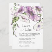 Moderne Einladung zur Hochzeit von Pansy (Vorne/Hinten)