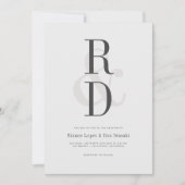 Moderne Einladung zur Hochzeitsankündigung (Vorderseite)