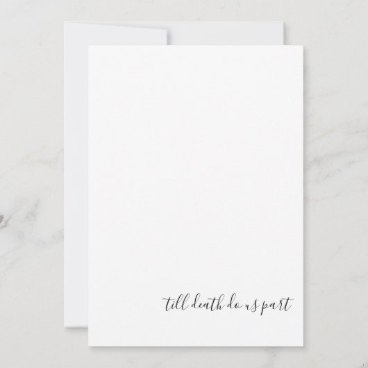 Moderne Einladung zur Hochzeitsfeier (Rückseite)