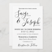 Moderne Einladung zur Hochzeitsfeier (Vorne/Hinten)