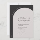 Moderne Einladung zur Hochzeitsfeier für Minimalis (Vorderseite)