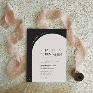 Moderne Einladung zur Hochzeitsfeier für Minimalis