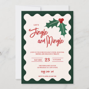 Moderne Einladung zur Jingle- und Mingle-Feier an 