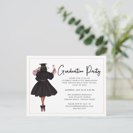 Moderne Einladung zur Lässigen Skriptabteilung Postkarte (Stehend Vorderseite)