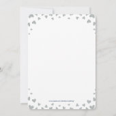 Moderne Einladung zur Silver & Navy-Engagement-Par (Rückseite)