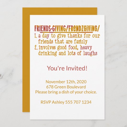 Moderne Einladungen (Vorne/Hinten)