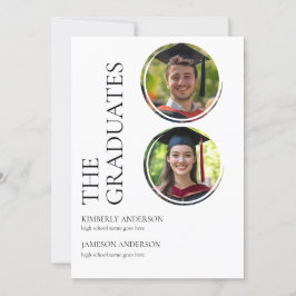 Moderne Einladungen der gemeinsamen Graduierungspa