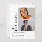 Moderne Einladungen der gemeinsamen Graduierungspa (Vorderseite)