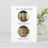 Moderne Einladungen einer gemeinsamen Graduierungs (Stehend Vorderseite)