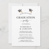 Moderne Einladungen einer gemeinsamen Graduierungs (Rückseite)