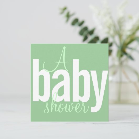 Moderne Einladungen für Babyduschen (Stehend Vorderseite)