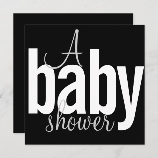 Moderne Einladungen für Babyduschen (Vorne/Hinten)