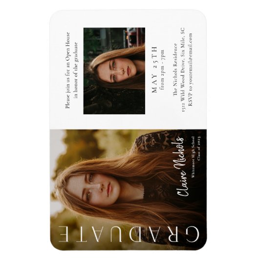 Moderne Einladungen für das vertikale Foto Magnet (Vertikal)