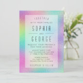 Moderne Einladungen für eine Metallic Foil Hochzei (Stehend Vorderseite)