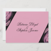 Moderne Einladungen für Hochzeiten in Schwarz und  (Rückseite)