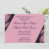 Moderne Einladungen für Hochzeiten in Schwarz und  (Stehend Vorderseite)