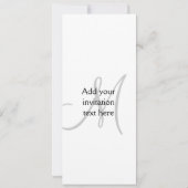 Moderne Einladungen für Monogramm-Hochzeiten (Rückseite)