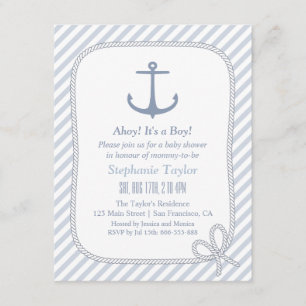 Moderne Einladungen für Nautical Baby Shower