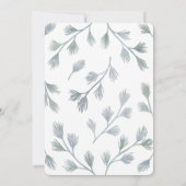 Moderne Einladungen für Pine Green + White Wedding (Rückseite)