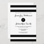 Moderne Einladungen für Proben mit schwarzem Strei (Vorne/Hinten)