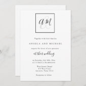 Moderne Einladungen für Schwarz-Weiß-Hochzeiten in (Vorne/Hinten)