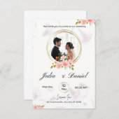 Moderne Einladungen Weiß (Vorne/Hinten)