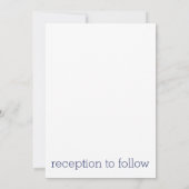 Moderne Einladungen zu Hochzeiten in Weiß und Navy (Rückseite)