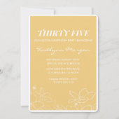 Moderne Einladungen zum 35. Geburtstag Brunch Gelb (Vorderseite)