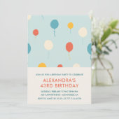 Moderne Einladungen zum 43. Geburtstag Balloons (Stehend Vorderseite)