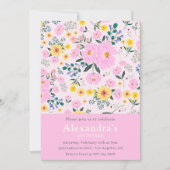 Moderne Einladungen zum 45. Geburtstag Boho Floral (Vorderseite)