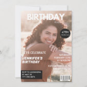 Moderne Einladungen zum 47. Geburtstag Stylish Mag (Vorderseite)