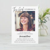 Moderne Einladungen zum 55. Geburtstag Foto Elegan (Stehend Vorderseite)