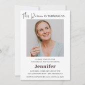 Moderne Einladungen zum 55. Geburtstag für ihr Fot (Vorderseite)