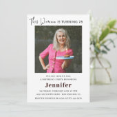 Moderne Einladungen zum 78. Geburtstag für ihr Fot (Stehend Vorderseite)