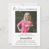 Moderne Einladungen zum 81. Geburtstag für ihr Fot (Vorderseite)