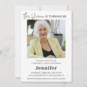 Moderne Einladungen zum 88. Geburtstag für ihr Fot (Vorderseite)