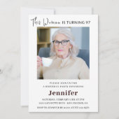 Moderne Einladungen zum 97. Geburtstag für ihr Fot (Vorderseite)