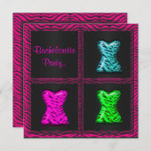 MODERNE EINLADUNGEN ZUM JUNGGESELINNEN-ABSCHIED TI (Vorne/Hinten)