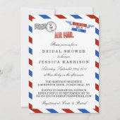 Moderne Einladungen zur Bridal-Dusche von Airmail (Vorderseite)