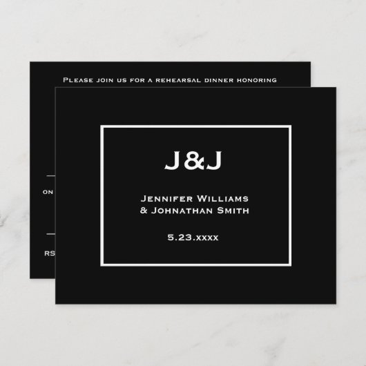 Moderne Einladungen zur Probe (Vorne/Hinten)