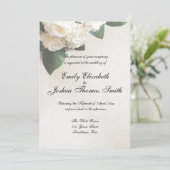 Moderne Einladungen zur White Wedding individuell (Stehend Vorderseite)