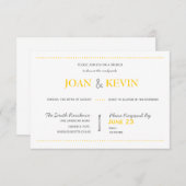 Moderne Einladungs-Reihen-Brunch-Karte Einladung (Vorne/Hinten)