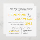 Moderne Einladungs-Suite Hochzeitsempfang Einladung (Vorne/Hinten)