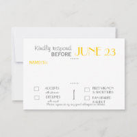 Moderne Einladungs Suite Response Card
