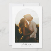 Moderne Einladungs-Vorlage für Hochzeiten mit Foto Einladung (Rückseite)