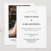 Moderne Einladungs-Vorlage für Hochzeiten mit Foto Einladung (Vorne/Hinten)